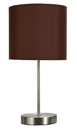 ColourMatch - Satin Stick - Table Lamp - Chocolate